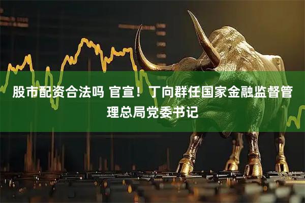 股市配资合法吗 官宣！丁向群任国家金融监督管理总局党委书记